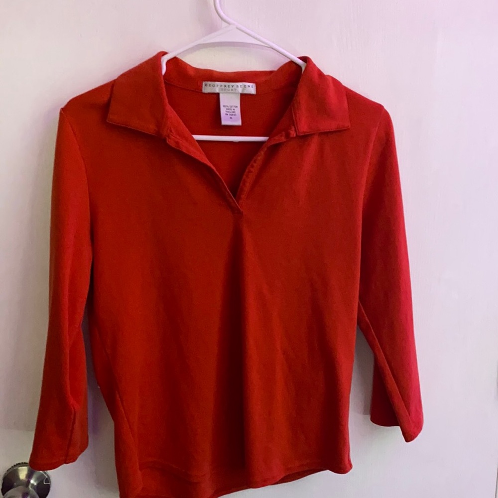 Bright orange long sleeve from Geoffrey Beene